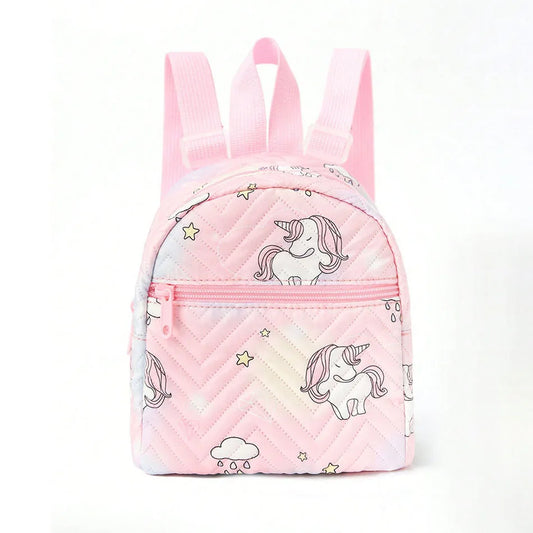 Cosmic Starseed Baby Mini Backpack in pastel pink with unicorn design, DDLG and kawaii aesthetic