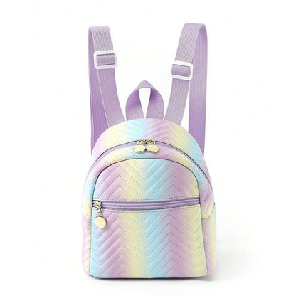Cosmic Starseed Baby Mini Backpack in purple, blue and yellow pastel spacecore colors