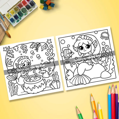 Cozy ocean coloring book Aqua Dream Escape, great for relaxing, creative playtime, and gifting thoughtful calm moments.
