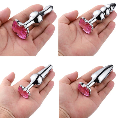 High-quality metal Crystal Kitty Jewel Plug with sparkling kitty crystal, easy to clean
