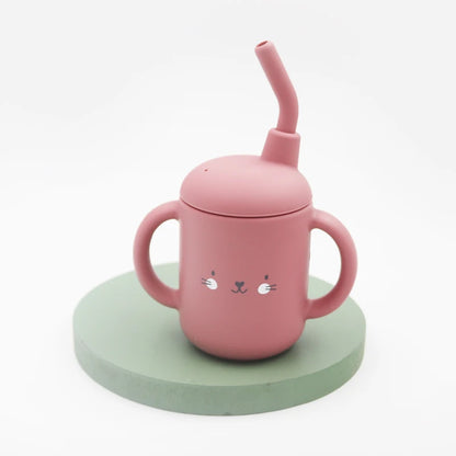 Cuddle friendly zoo sippie bottle with gentle design and playful animal faces for ABDL and DDLG