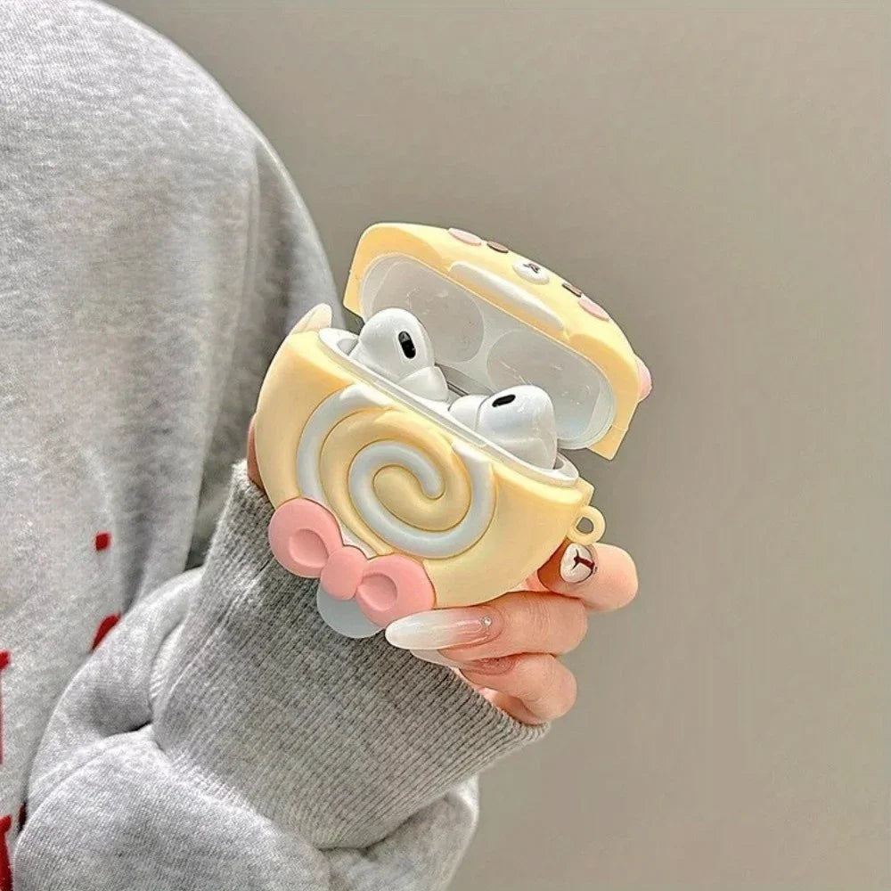 cute bear AirPods case pastel colors softcore kawaii vibes durable silicone cover