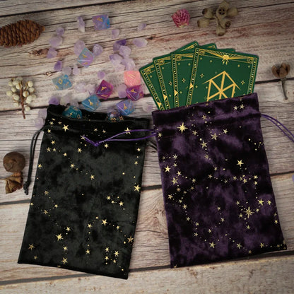 Cute cosmic divination pouch small velour stars for DDLG littles and magical play