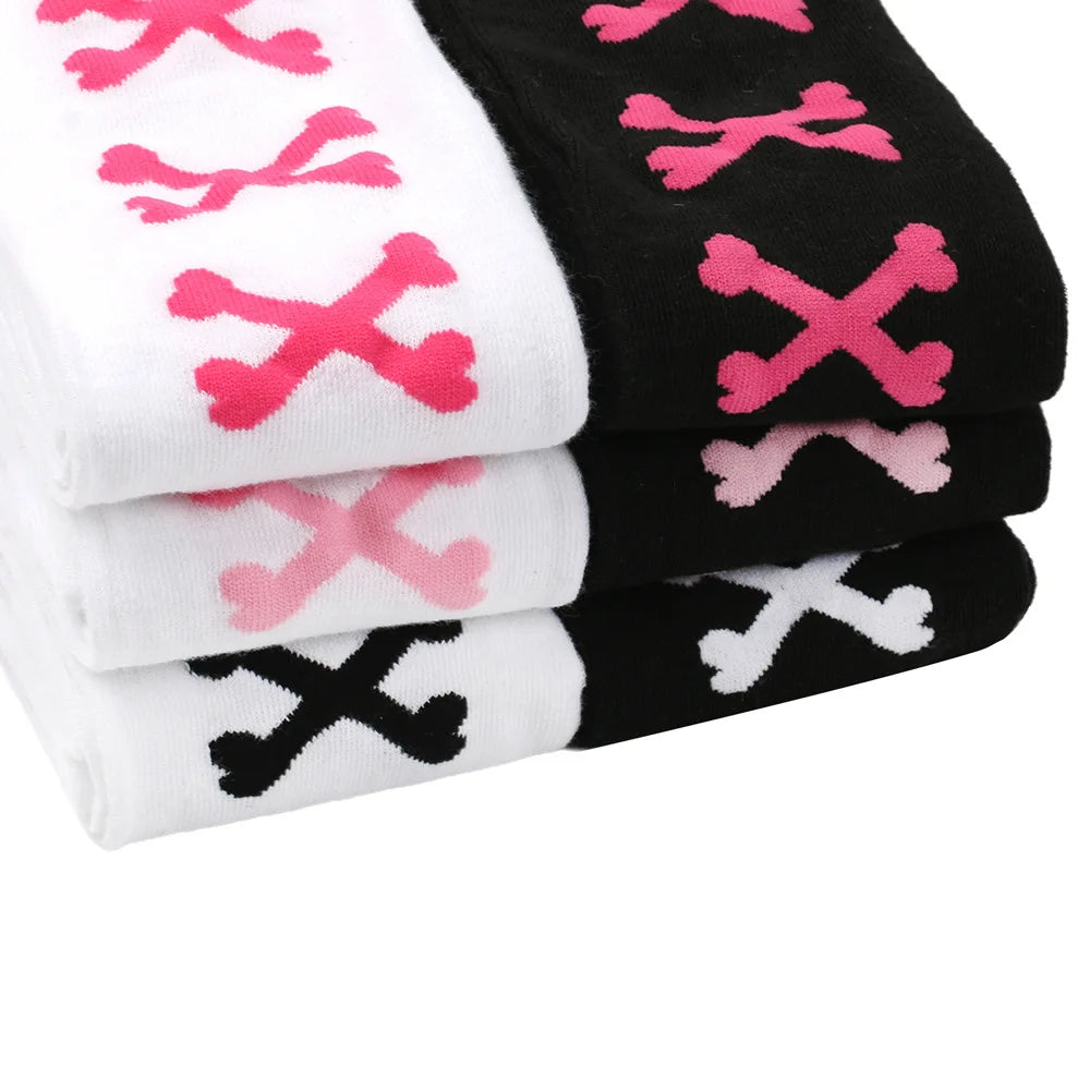 All pairs of cute crossed bones stockings, soft, stretchy, and perfect for kawaii DDLG/ABDL fashion.