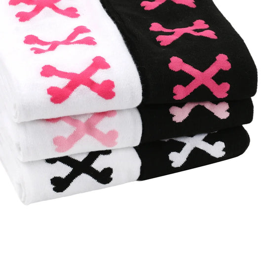 All pairs of cute crossed bones stockings, soft, stretchy, and perfect for kawaii DDLG/ABDL fashion.