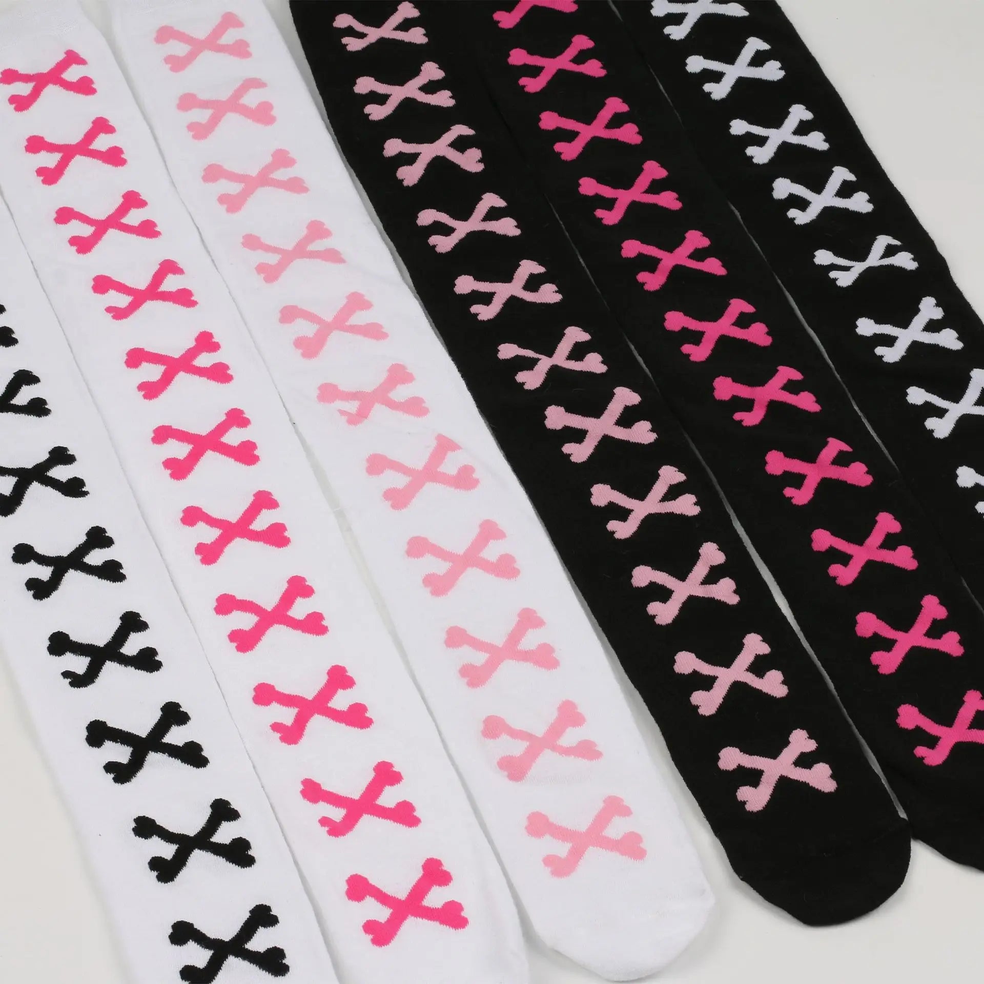 Full set of cute crossed bones stockings, fun and edgy for DDLG/ABDL cuties.