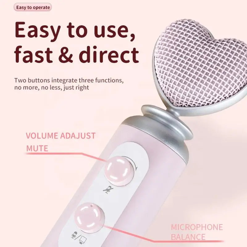 Complete kawaii heart mic kit for streaming, gaming, or voice chatting in style