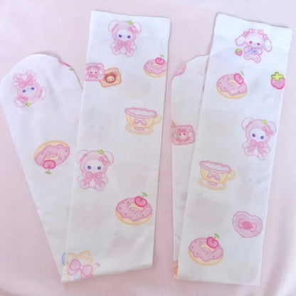 Adorable pastel Sweet Tooth tights for flirty cutecore, DDLG and ABDL vibes