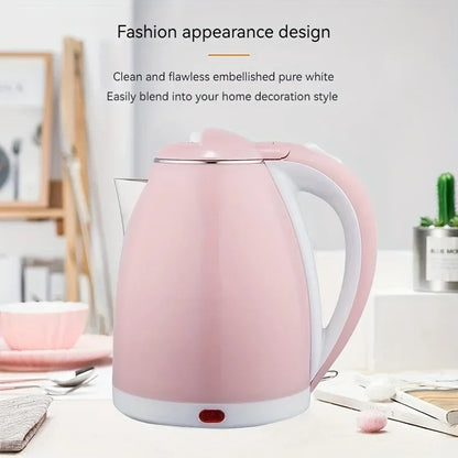 Cute pink electric kettle with kawaii design for fast boiling in any kitchen
