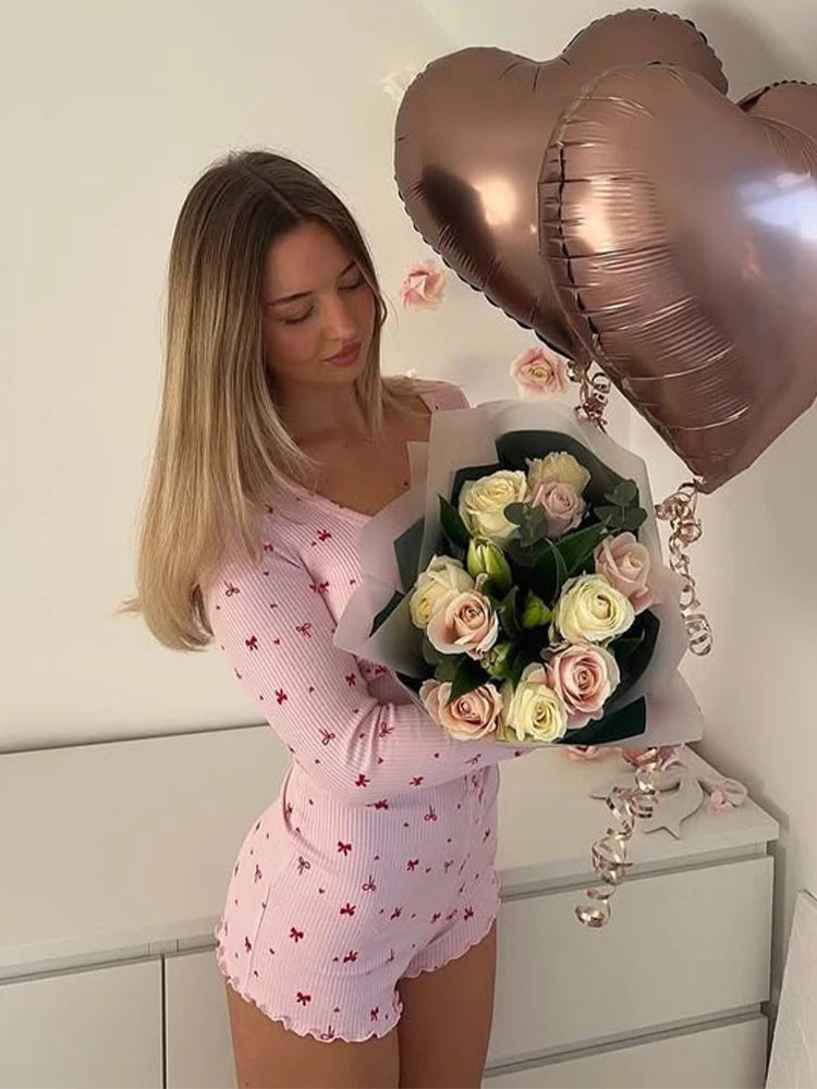 cute ribbon romper for ddlg abdl comfort play, flirty soft at-home outfit