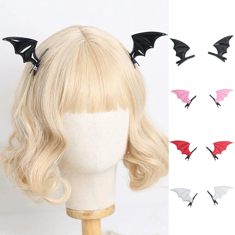 Cute spooky bat hair clip made for littles and lolita lovers with comfy all-day wear