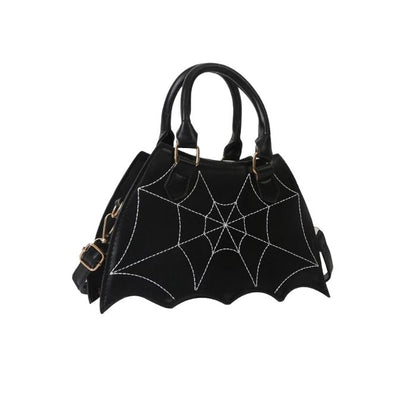 Pretty Little Spider Web Bag, kawaii baddie lolita style — spooky goth princess handbag with versatile crossbody design