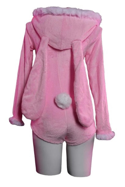 cutecore bunny romper for ddlg abdl little caregiver vibes, cozy kawaii winter loungewear