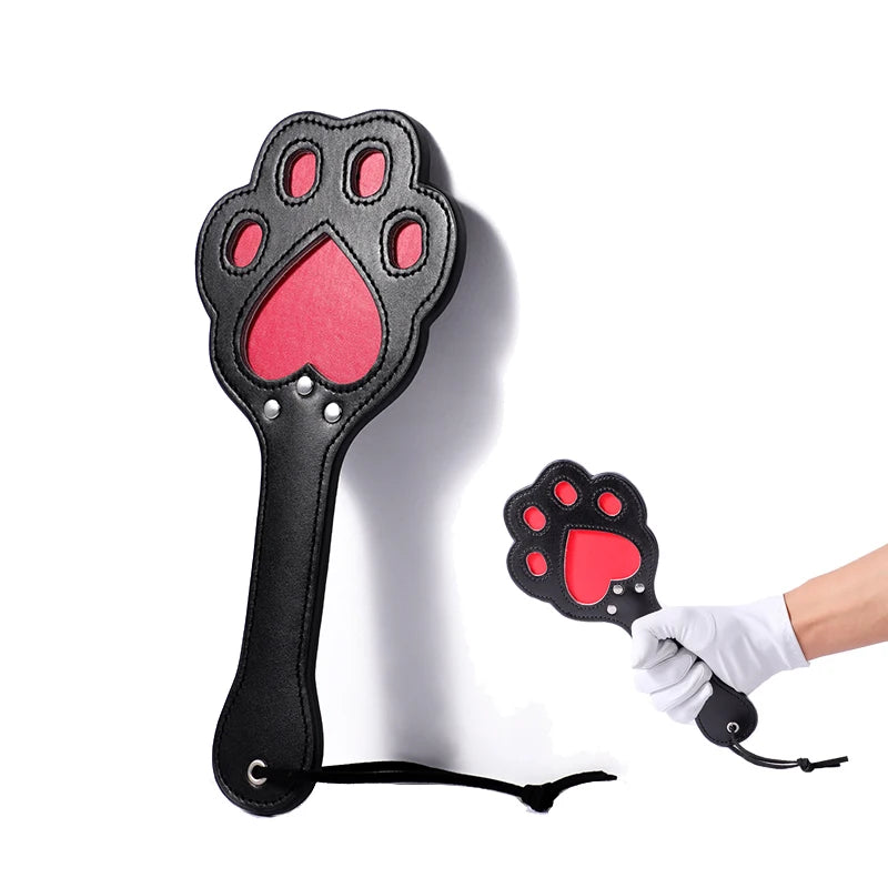 Adorable paw-shaped spanking paddle for playful DDLG moments and flirty fun
