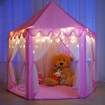 Cutecore princess castle tent with dreamy netting, pastel details, and kawaii fairytale bedroom vibes