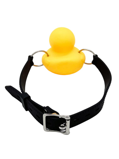 Cutecore Rubber Ducky Choker Gag, seductive little space and kinky fetish vibes, adjustable silicone gag