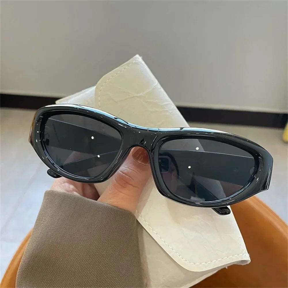 Cyber Queen Flex Sunglasses black, bold dualistic color shades with UV400 protection