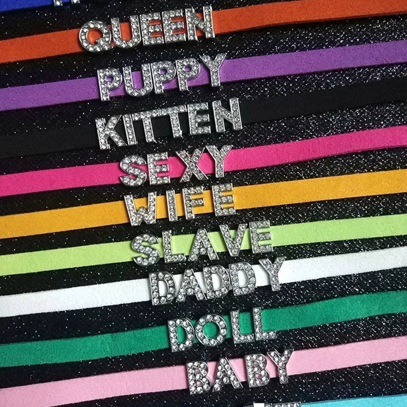 Daddy’s Dazzle custom collar collection, multiple colors for DDLG kawaii play