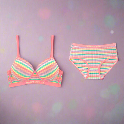 DDLG ABDL Sweet Baby Candy Colors lingerie set with breathable fabric, flattering fit, perfect for playful and cute styles