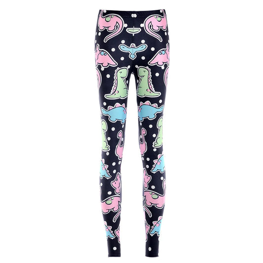 pastel dino dreamland leggings soft stretchy fabric ddlg abdl kawaii cutecore style