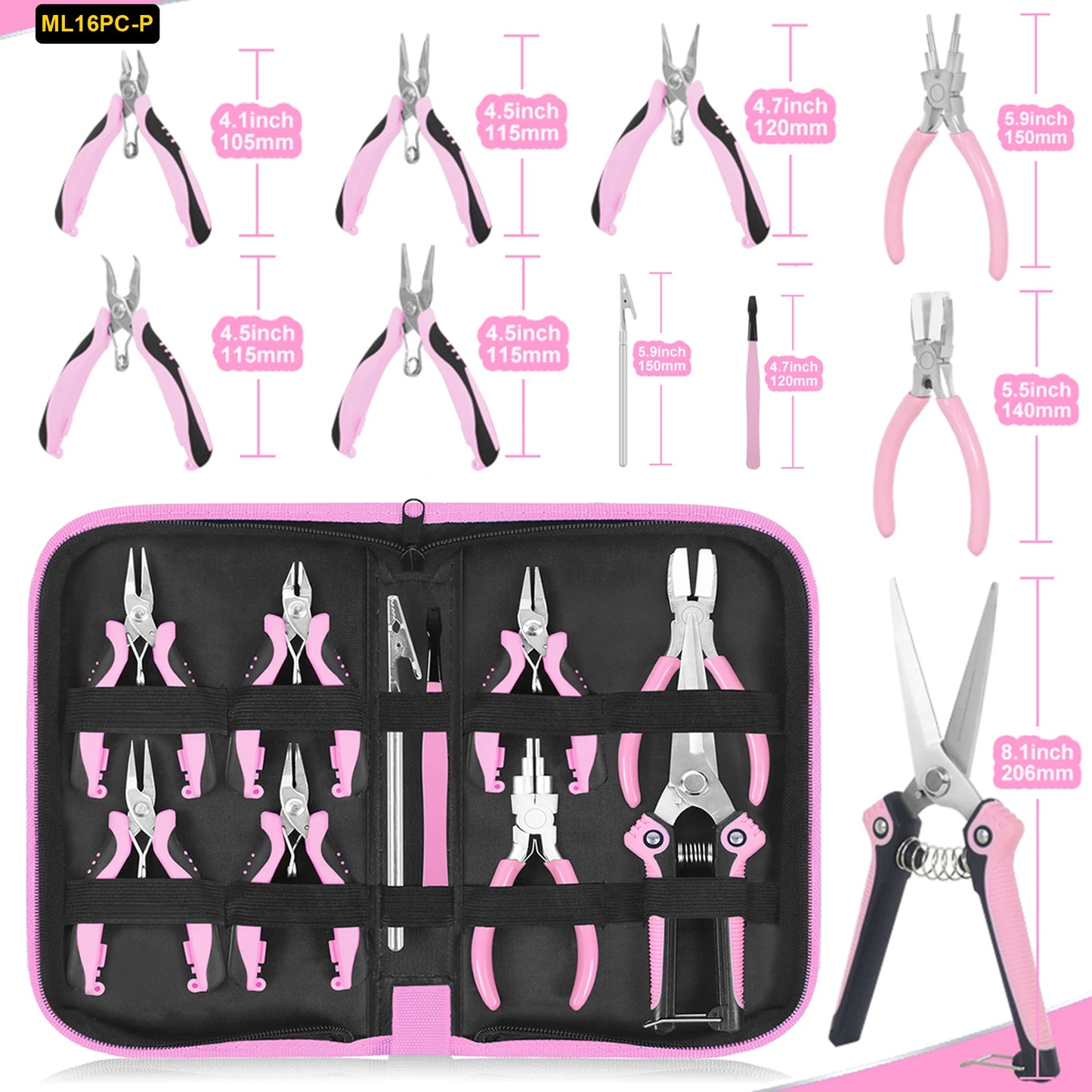 DDLG DIY toolkit with pink pliers, ideal for bunny girls and jewelry makers