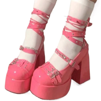 DDLG kawaii fetish hot pink heels collection with electrifying style
