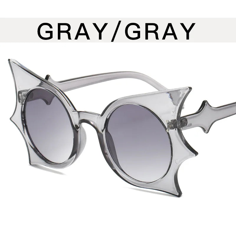 Goth Wings gray sunglasses ddlg kawaii abdl moody dark aesthetic eyewear