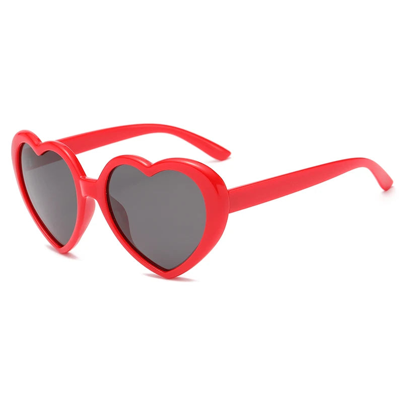 Red Free Spirit Love Sunglasses classic kawaii ddlg abdl heart-shaped shades