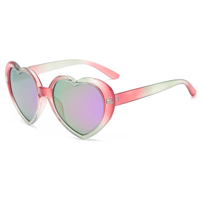 Red green mix Free Spirit Love Sunglasses kawaii ddlg abdl pastel heart-shaped shades
