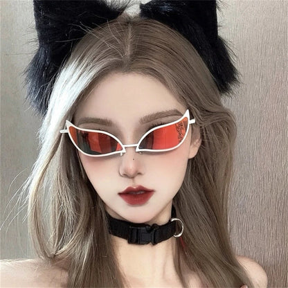 Neko On Fire sunglasses orange-red gradient kawaii ddlg abdl anime-inspired bold shades