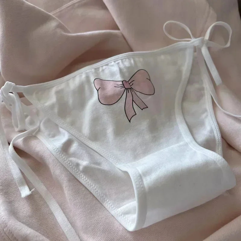 Kawaii DDLG pastel tie-up panties with star, bow & heart details 💖🎀