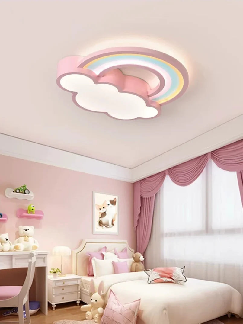 ddlg rainbow cloud ceiling light pink soft glow kawaii cutecore cozy atmosphere