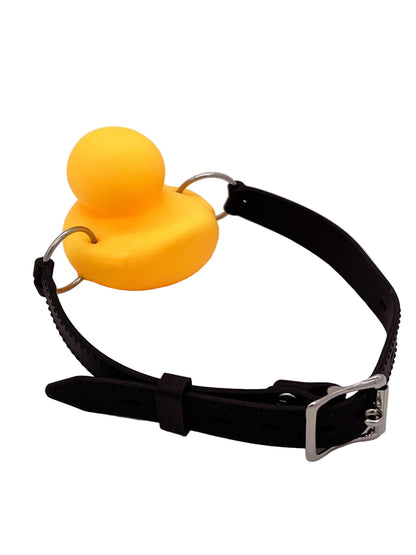 DDLG Rubber Ducky Choker Gag, kinky roleplay accessory, playful fetish soft girl aesthetic