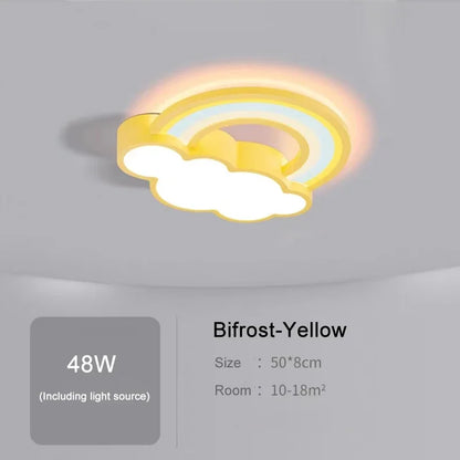 ddlg yellow rainbow cloud light cozy cutecore room warm pastel soft glow