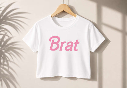 Soft breathable stretch fabric of DDLGirl Brat Energy Crop Top for DDLG ABDL kawaii bratcore Y2K baddie cutecore comfortable daily wear