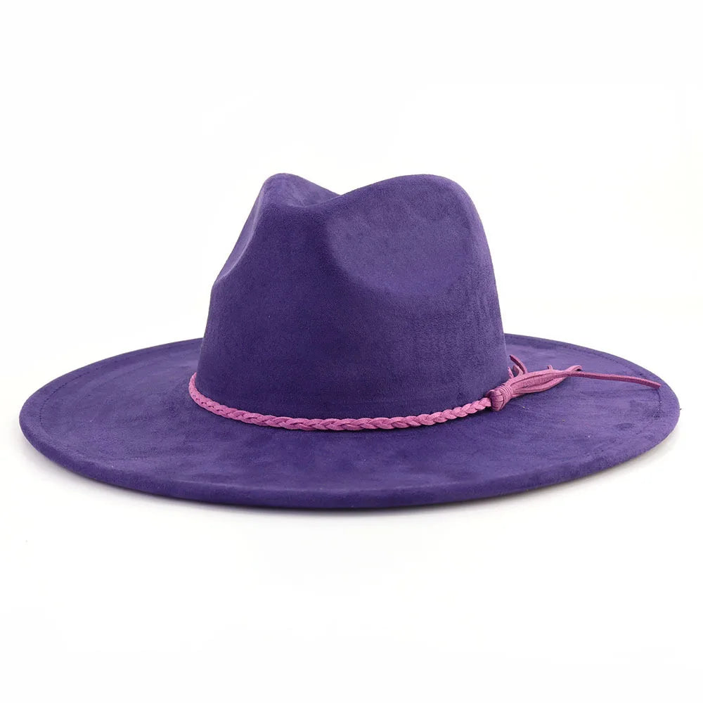 Desert Vegan Suede Cowgirl Hat deep purple, kawaii cutecore western accessory, cruelty-free