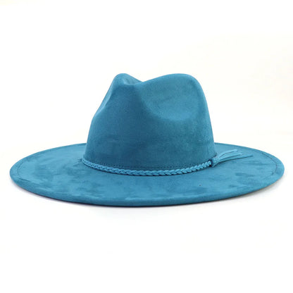 Desert Vegan Suede Cowgirl Hat true blue, cutecore western fashion, soft vegan suede hat