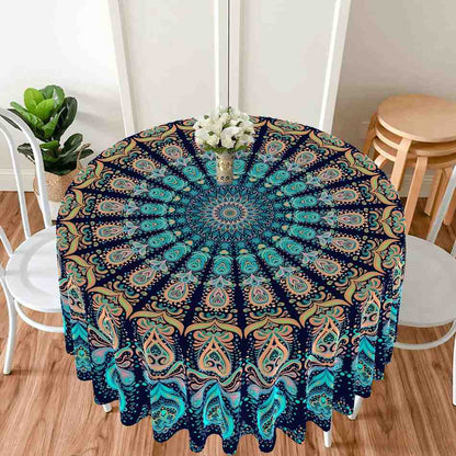Blue Divine Blueprint Prophecy Cloth, cosmic sacred mandala for meditation, divination, and rituals