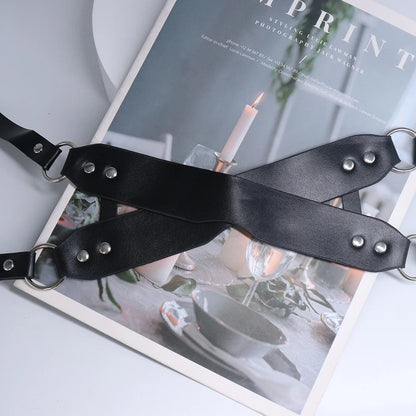 Both blindfold straps visible, perfect for fetish nights, roleplay, and sensory play