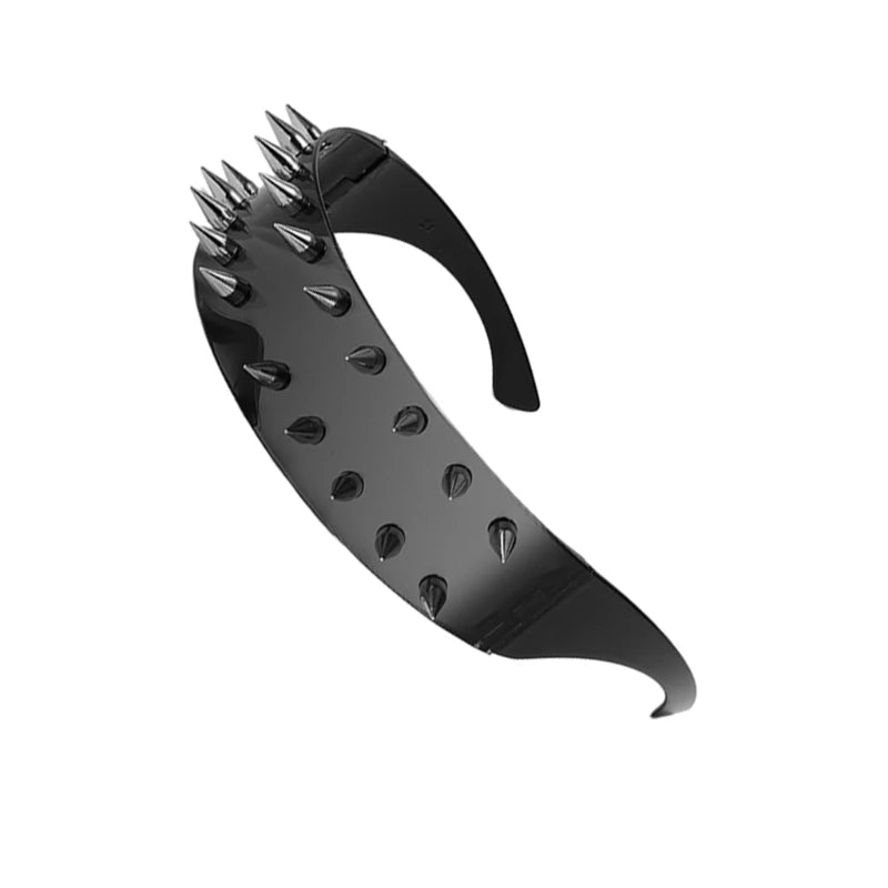 Close-up on 3D spikes detail Downtown Riot Sunglasses, streetwear accessory for DDLG fashion