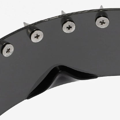 Side view of blackout Downtown Riot Sunglasses, lightweight UV protection for boss babe vibes