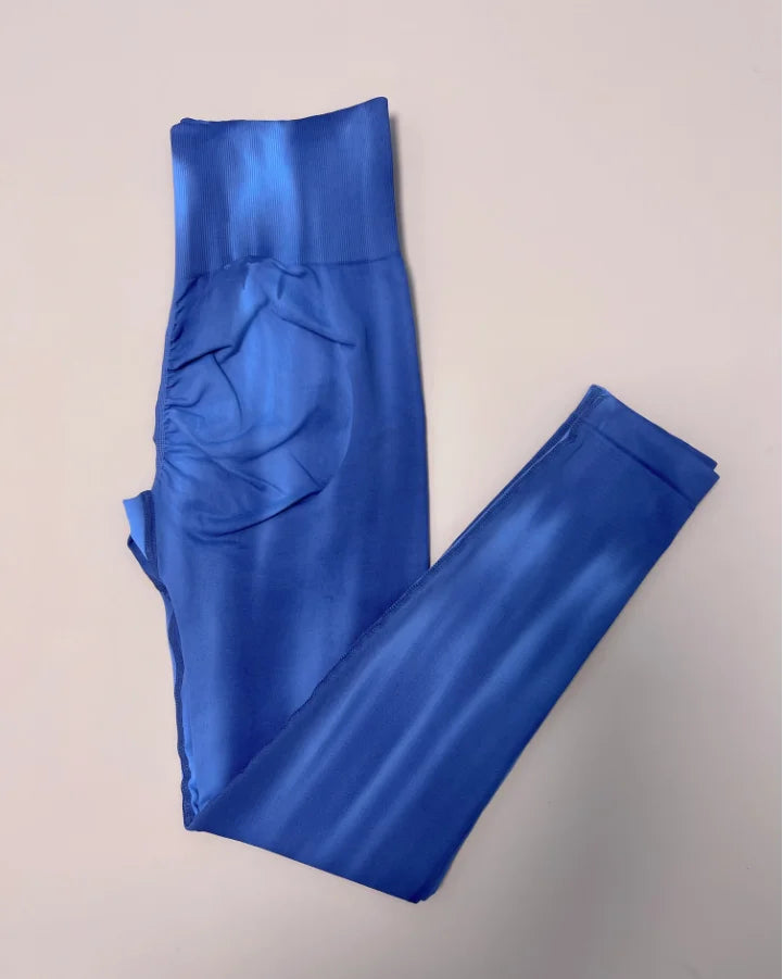 blue pastel dreamfade leggings comfy stretch cutecore DDLG ABDL high waist brat outfit