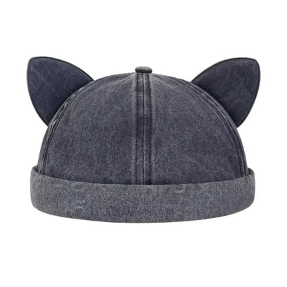 Ears Up Cutie Hat in navy, trendy kawaii adjustable hat for playful DDLG ABDL and cutecore outfits