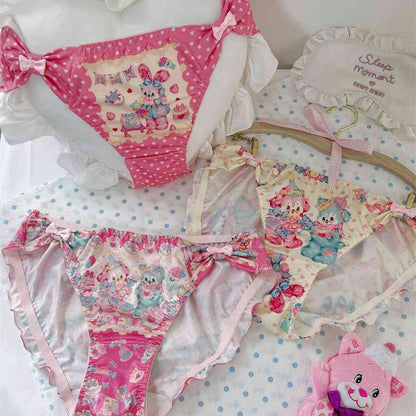 Fantasy multicolor critter panty underwear with soft kawaii cutecore design and playful candyland aesthetic