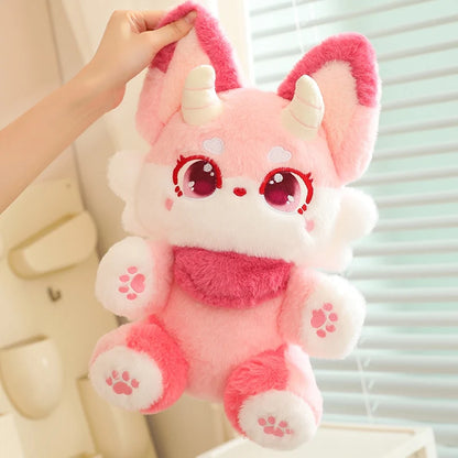 Fantasy pastel dragon plushie for DDLG bedroom decor with kawaii princess cutecore aesthetic