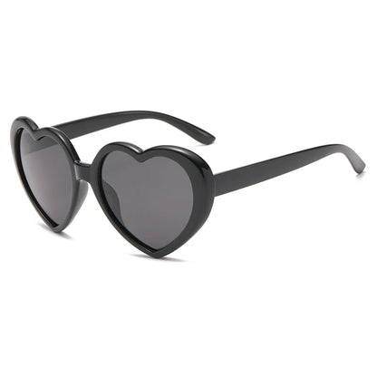 Black Free Spirit Love Sunglasses heart-shaped lenses kawaii ddlg abdl cute accessory