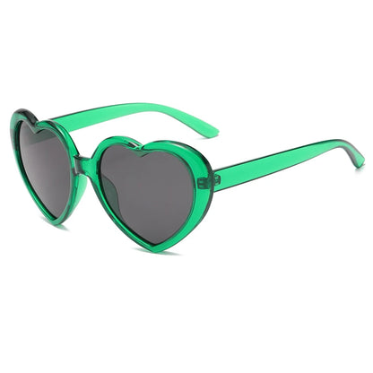 Green Free Spirit Love Sunglasses kawaii pastel heart lenses ddlg abdl trendy eyewear