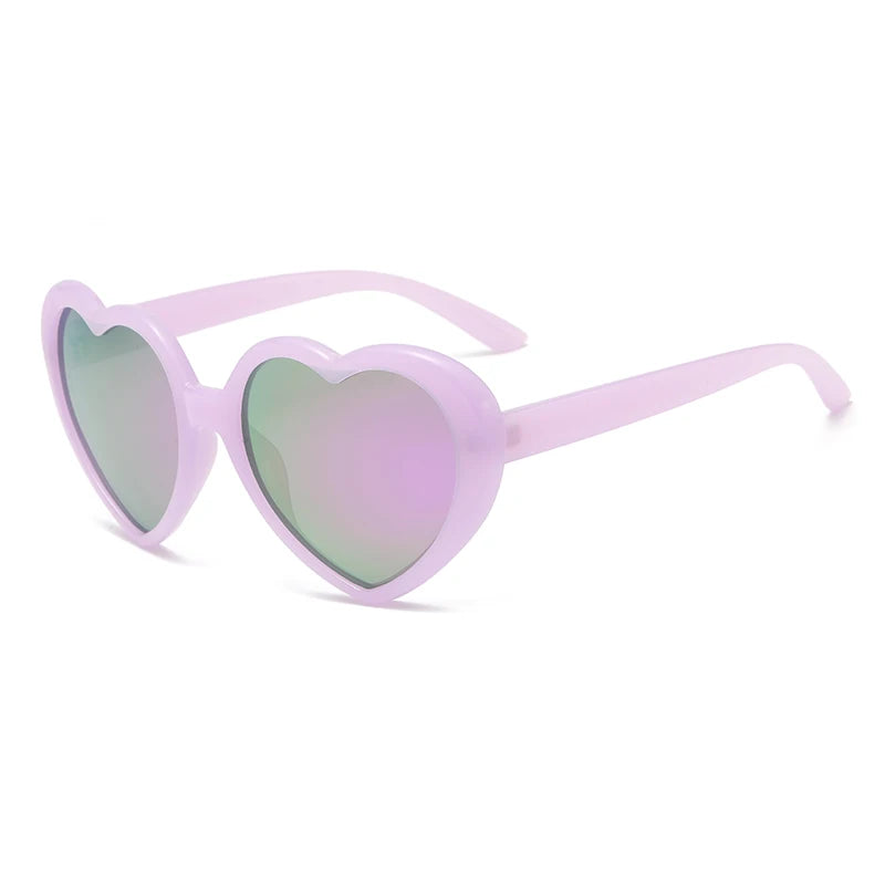 Purple Free Spirit Love Sunglasses kawaii pastel ddlg abdl heart-shaped trendy accessory