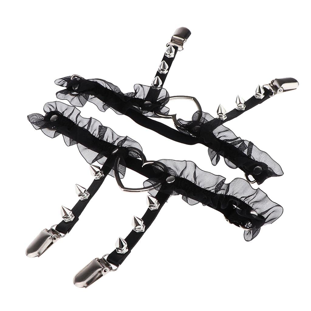 Frill garter with heart and spike details, DDLG DDLGirl kawaii fashion