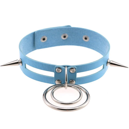 Chill vibes frosted blue choker, cute kawaii accessory for littles